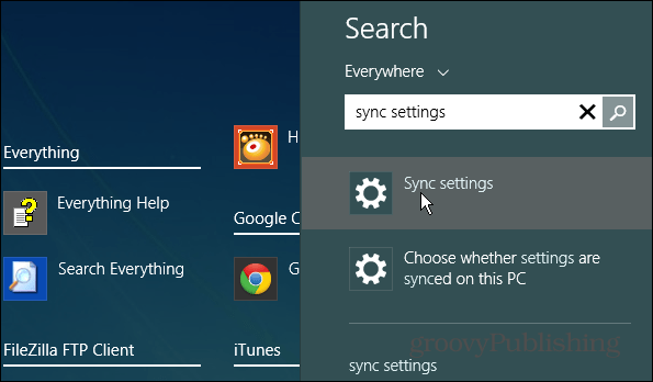 Търсене в Windows 8.1