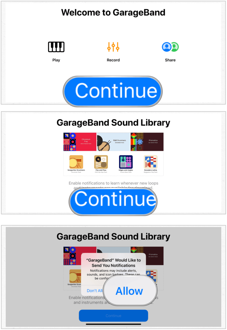 GarageBand инсталирайте на iPhone