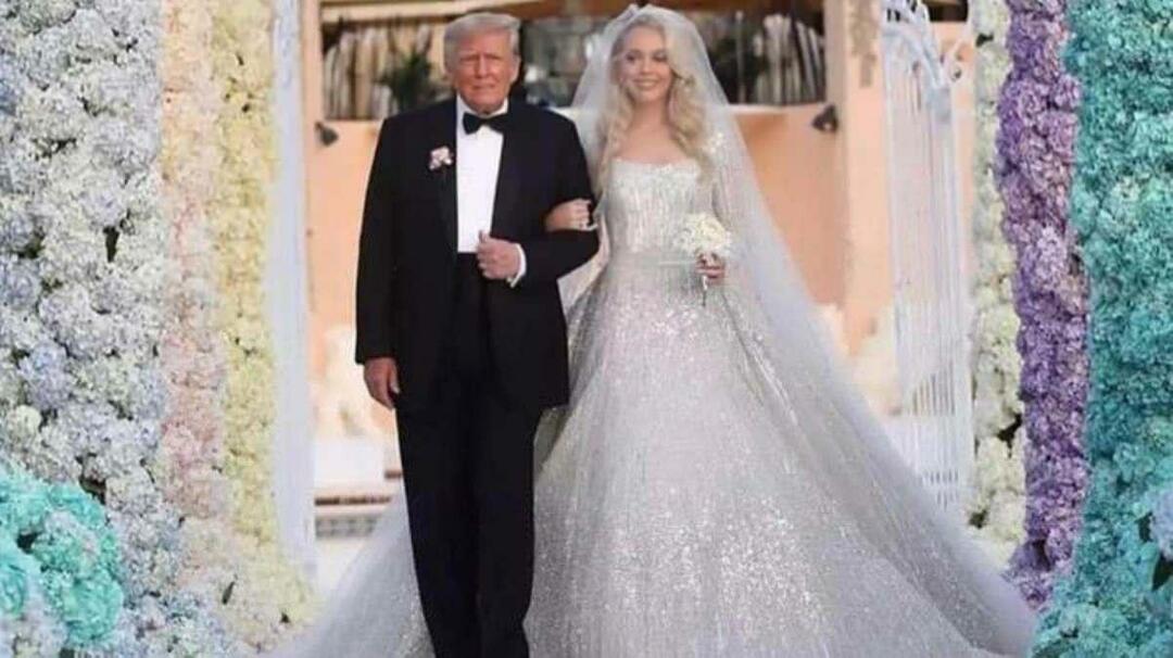 Булчинската рокля на Тифани Тръмп беляза сватбата