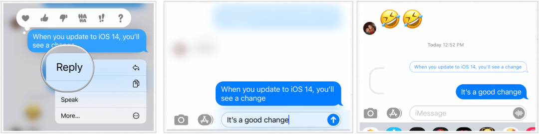 Вградени съобщения в iOS 14