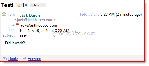 Филтриране на BCC Gmail съобщения