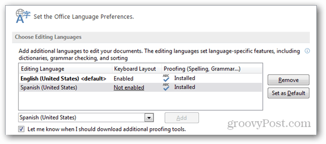 Как да добавите допълнителни езици към Office 2013