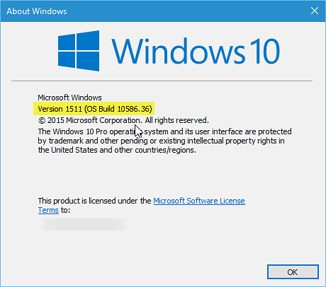 Windows 10 изграждане 1058636