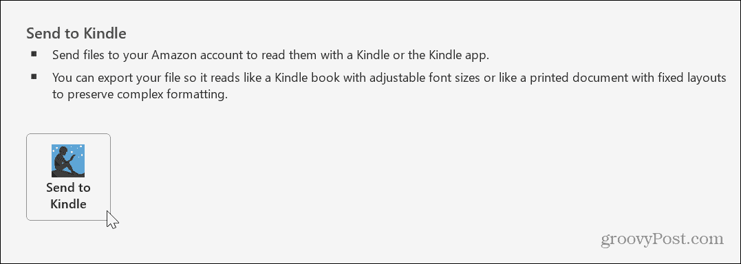 Изпратете Word Docs на Kindle 