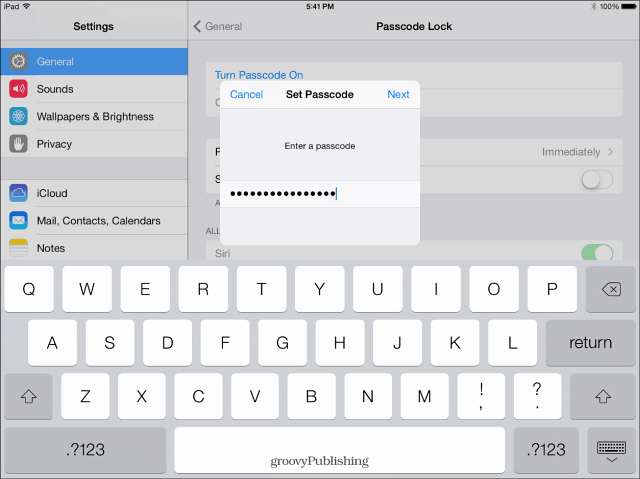 Сложна парола за iOS 7