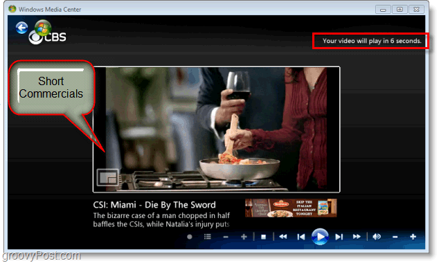Windows 7 Media Center - насладете се на кратки реклами