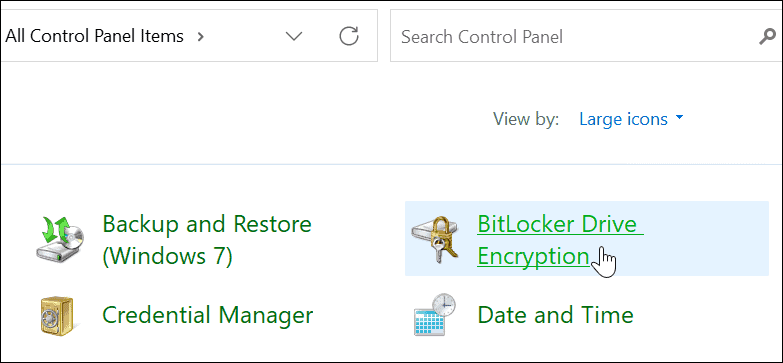 Контролен панел за сигурност на BitLocker