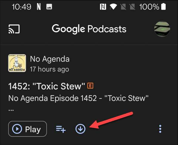 изтегляне на Google Podcasts