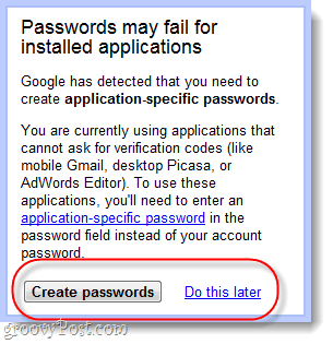 специфични за паролата пароли за приложения
