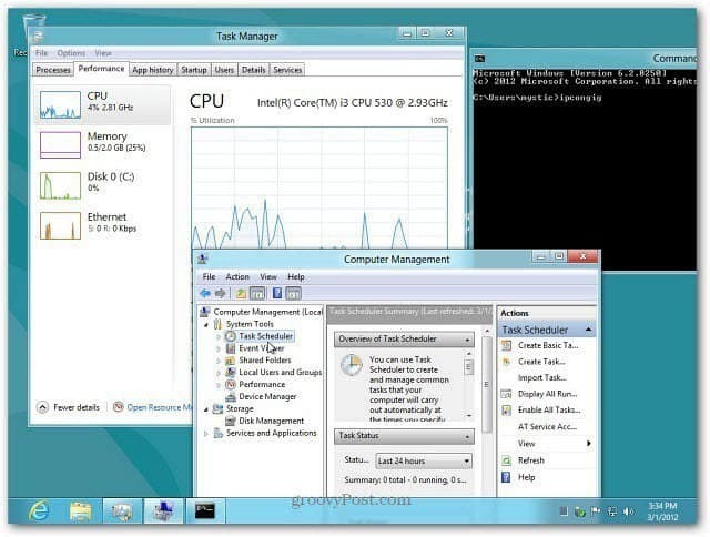 Достъп до менюто на потребителя на скрития Windows 8 Power
