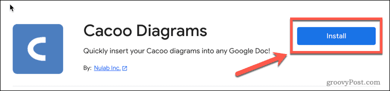 Инсталиране на cacoo добавката в Google Документи