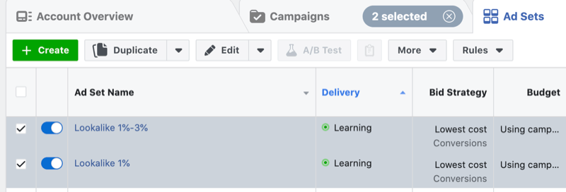Facebook реклами във фаза на обучение