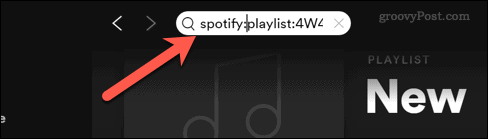 Spotify търсене по URI на плейлист