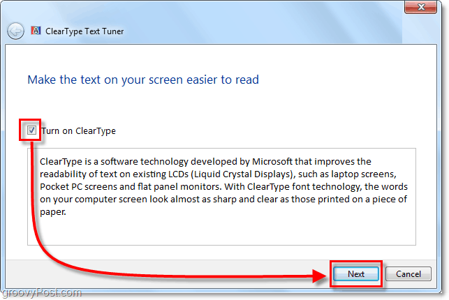 Как да четете текст в Windows 7 по-лесно с ClearType