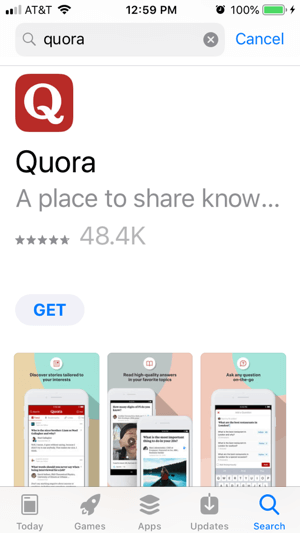 Достъп до Quora на настолен или мобилен телефон.