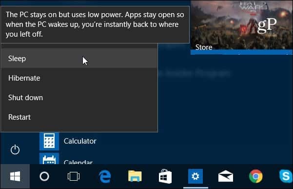 Windows 10 изключване, рестартиране, хибернация и сън