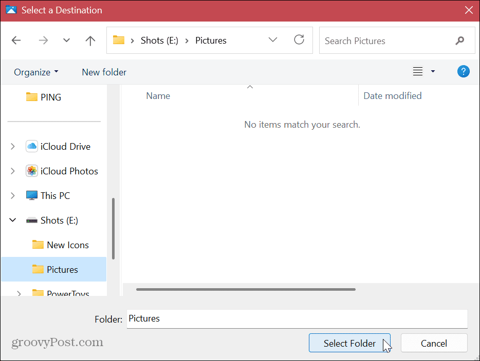Преместване на потребителски папки по подразбиране в Windows 11