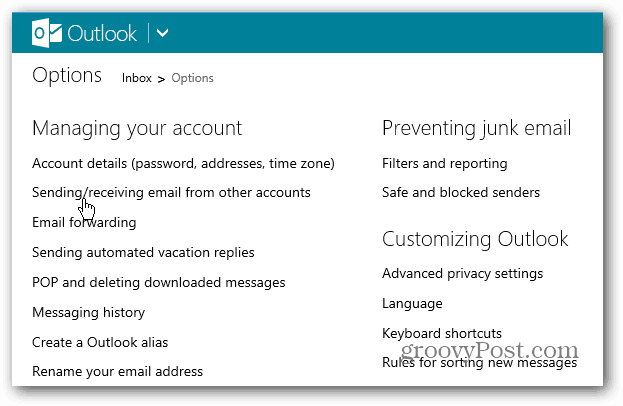 Съвет на Outlook.com: Задайте вашия акаунт по подразбиране по имейл