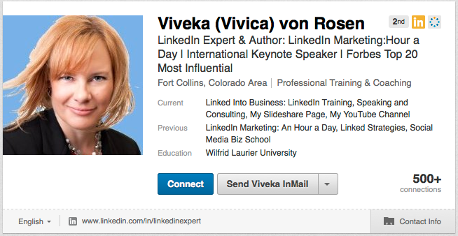 viveka von rosen профил на свързания акаунт