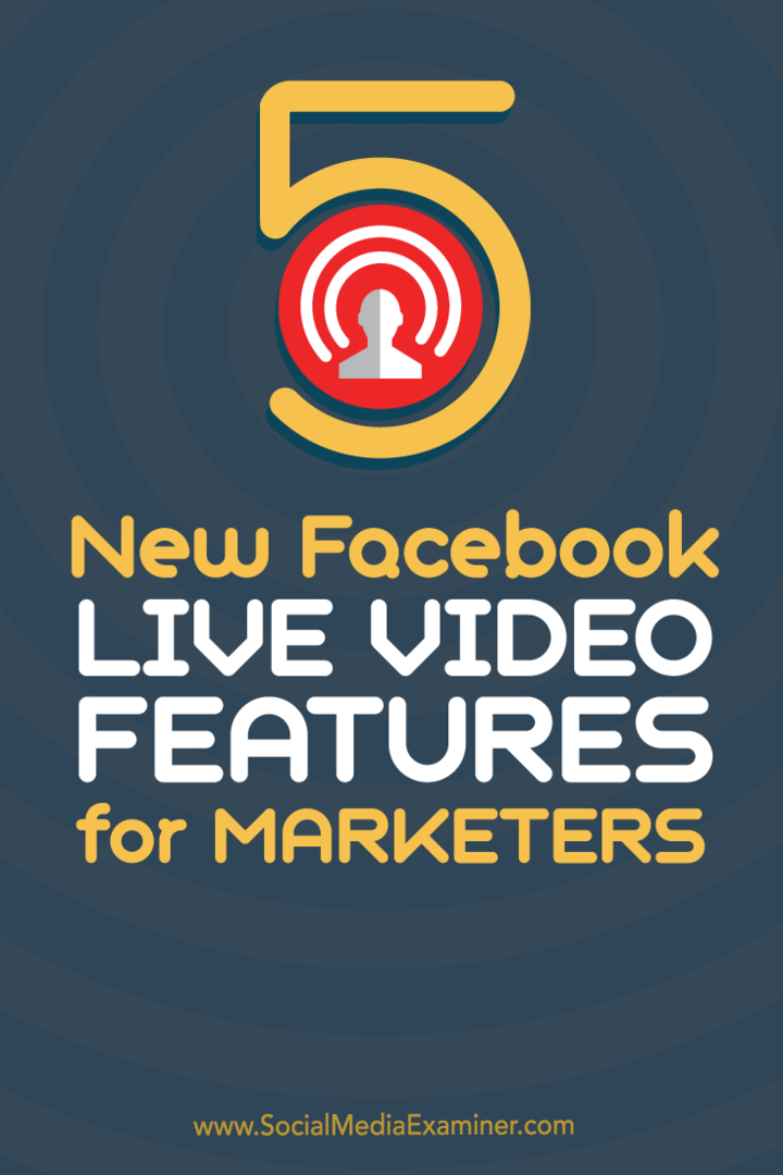 характеристики на видео на живо във facebook