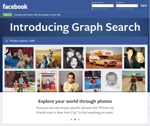 търсене на графика във facebook