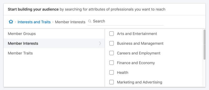 насочвайте реклами в LinkedIn по интереси на членовете