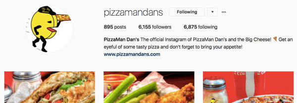 Акаунтът в Pizzamandans в instagram се разраства чрез последователни усилия с течение на времето.