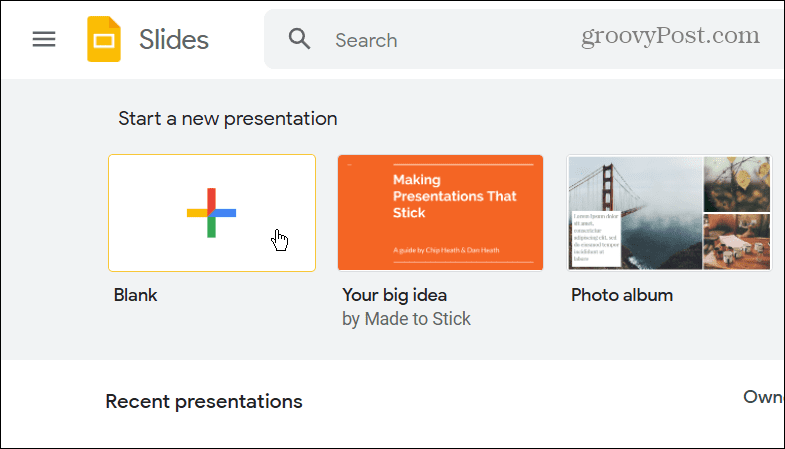 конвертирайте PowerPoint в слайдове на Google