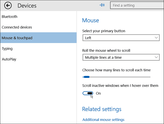 Съвет за Windows 10: Превъртете неактивния Windows, като задържите курсора на мишката върху тях