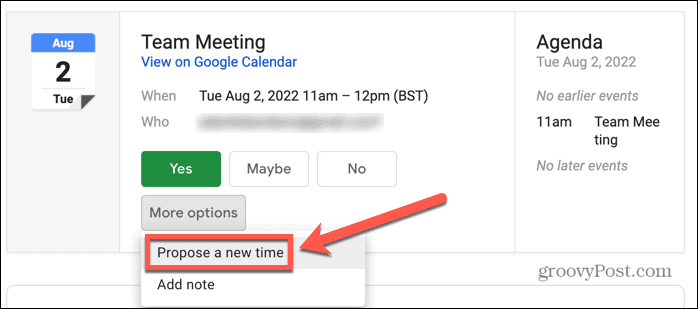 google календар gmail предложи нов час