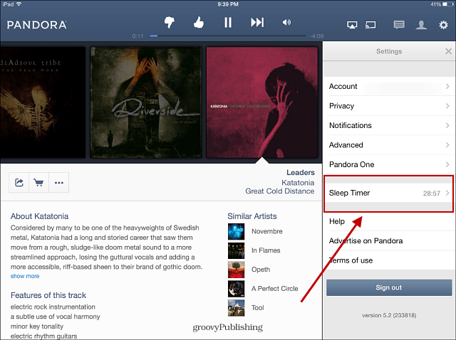 Pandora добавя функция за таймер на заспиване за iPad