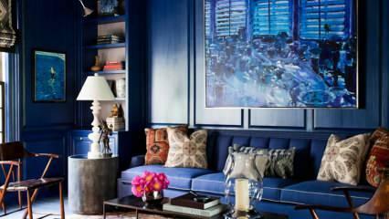 Как да използвате синьо в хола и спалните?