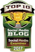 значка за социални медии Топ 10 на блога за социални медии 2017 значка