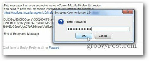 криптирана парола за комуникация, декрипт
