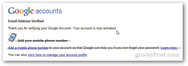 потвърден имейл адрес на профила в google