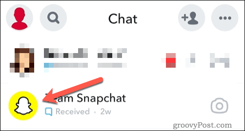 Отворете иконата на приятел в Snapchat