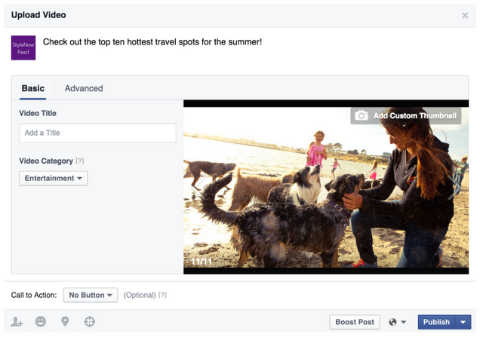 подобрения за качване на видео във facebook