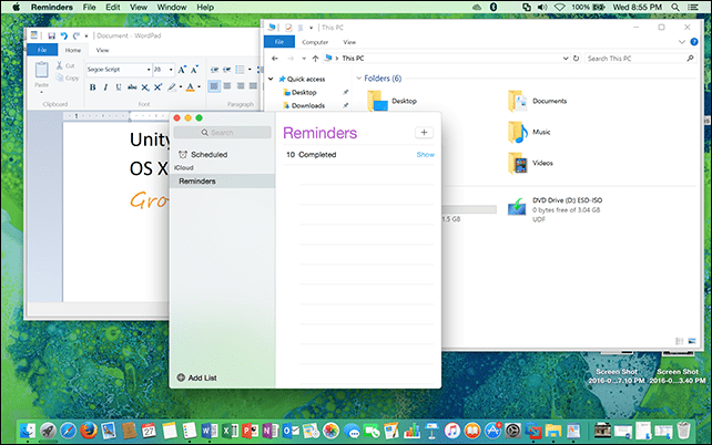 OS X Windows приложения