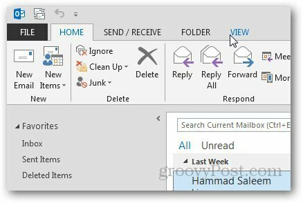 Преглед на съобщение Outlook 2