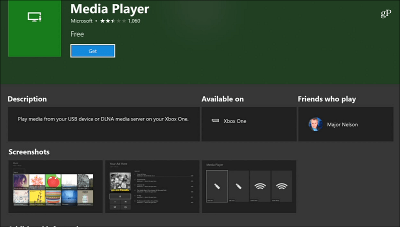 Приложение за Media Player Xbox One