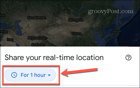 времетраене на споделяне на google maps