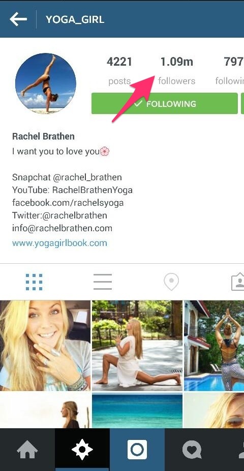 акаунт в instagram за yoga_girl