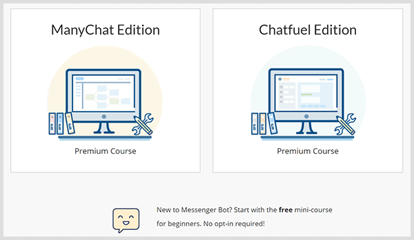 Dana Tran предлага курсове за ботове за ManyChat и Chatfuel на своя уебсайт.