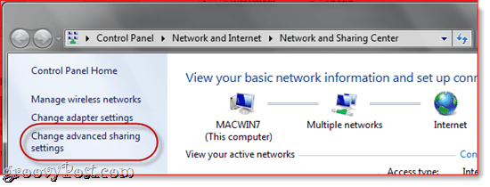 Windows 7 OS X Networking
