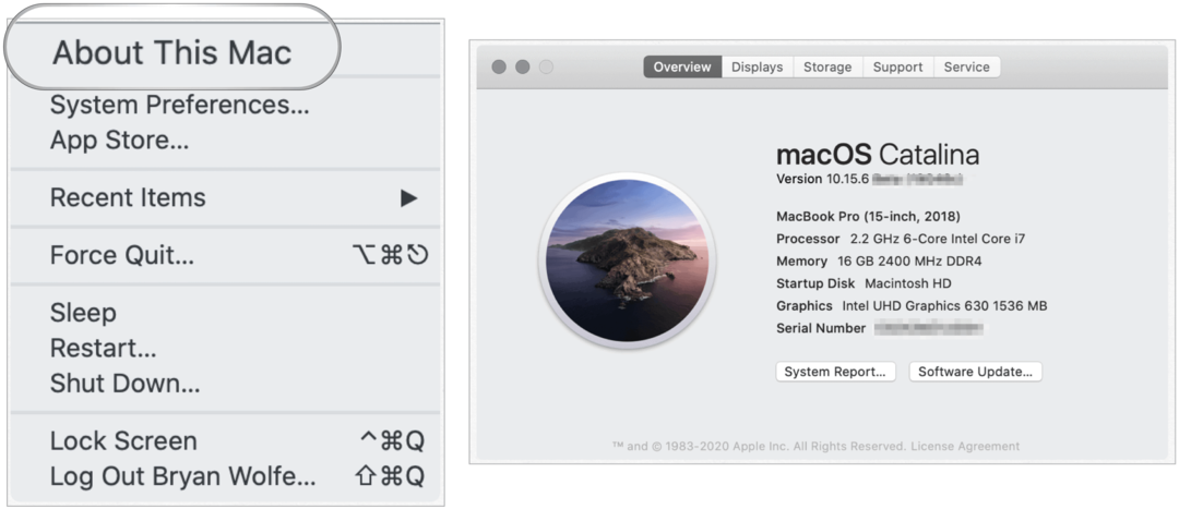 Намерете версията на Mac