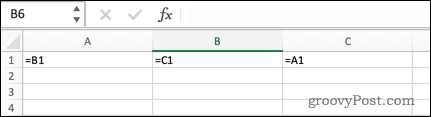 Непряка кръгова препратка в Excel
