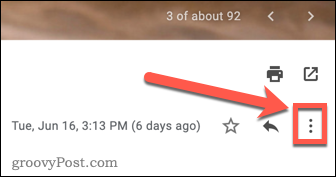 Икона на меню с три точки в Gmail