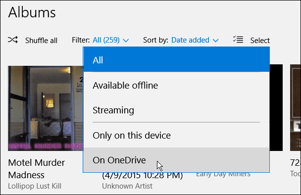 филтрирайте OneDrive