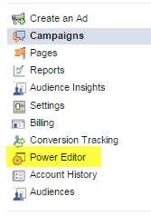 достъп до реклами в power editor