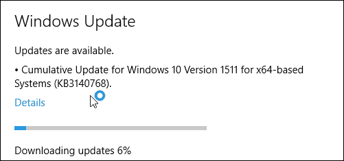 Кумулативна актуализация на Windows 10 KB3140768